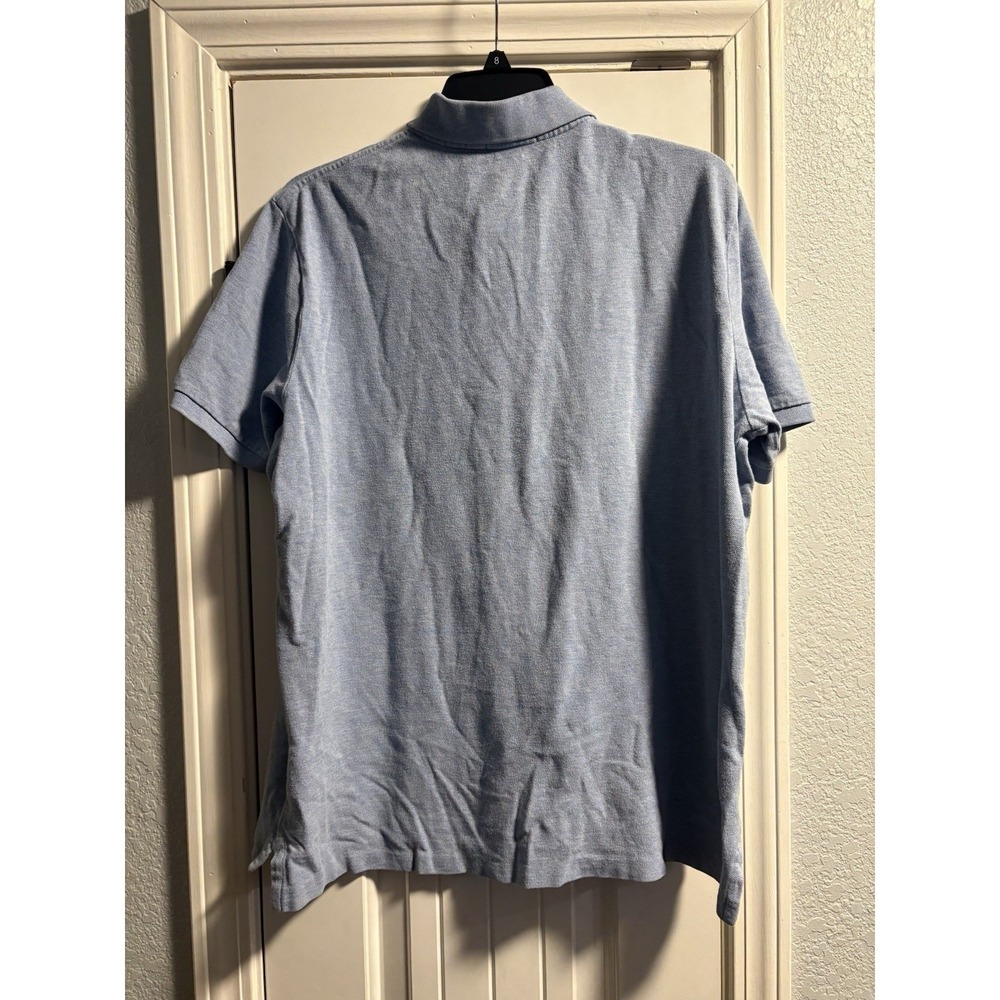 Polo Ralph Lauren Polo Shirt Mens Large Blue Classic Fit Cotton Mesh Top - Picture 5 of 5
